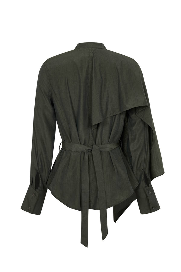 Asymmetric Cape Blouse