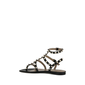 Black Calf Leather Bos Taurus Sandals