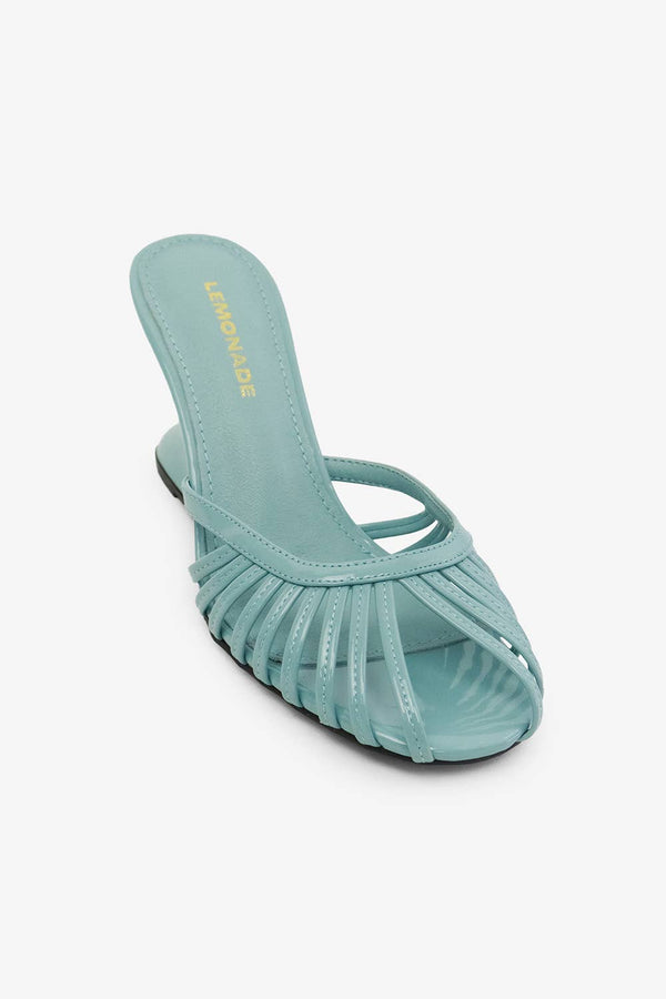 Sculpted Seafoam Wedge Mule