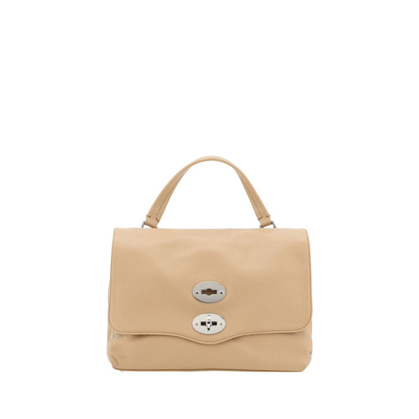 Beige Calf Leather Bos Taurus Shoulder Bag