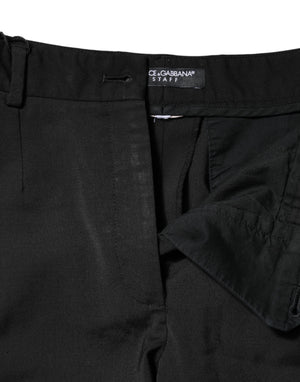 Black High Waisted Tapered STAFF Pants
