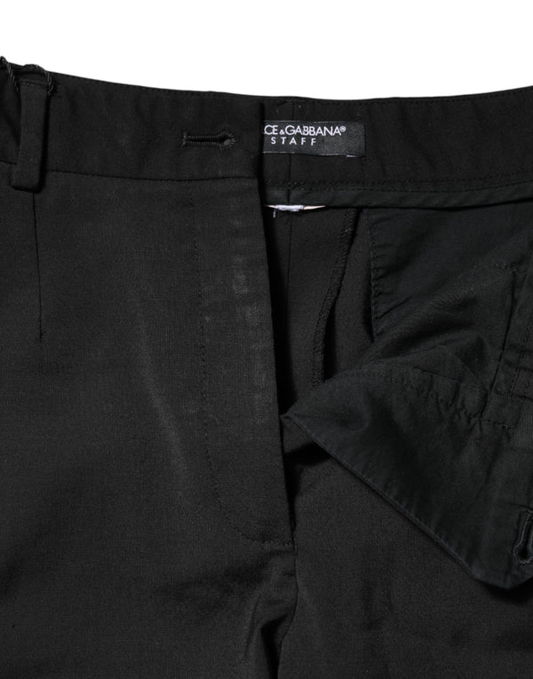 Black High Waisted Tapered STAFF Pants
