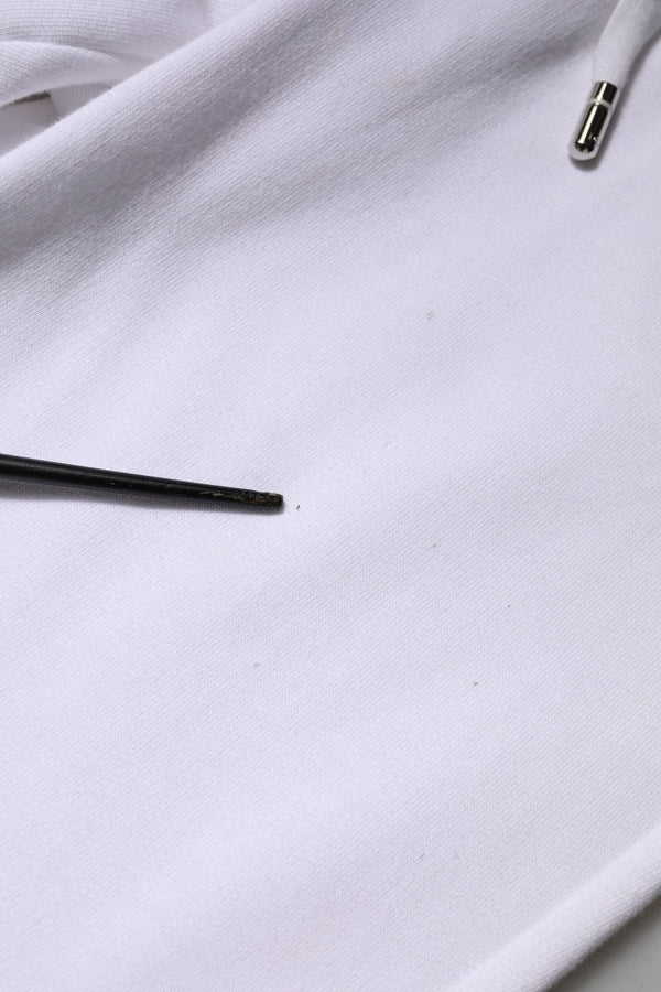 White Cotton Stretch Jogger Sweatpants Pants