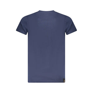 Blu Cotton Men T-Shirt