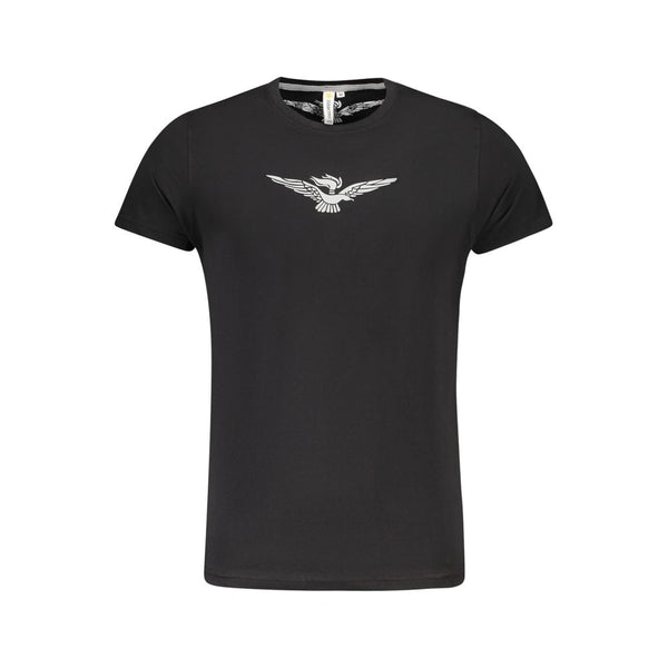"Black Cotton Men T-Shirt"
