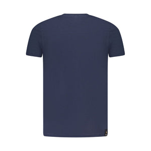 Blue Cotton Men T-Shirt