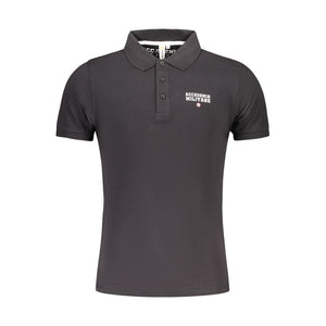 Black Cotton Men Polo