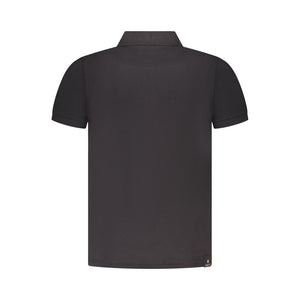 Black Cotton Men Polo