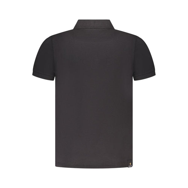 Black Cotton Men Polo