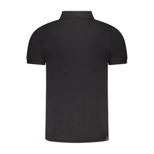 Black Cotton Men's Polo Shirt