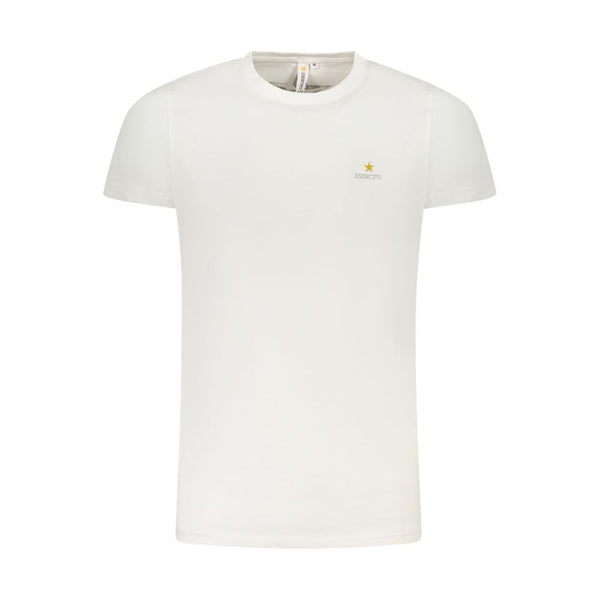 White Cotton Men's T-Shirt