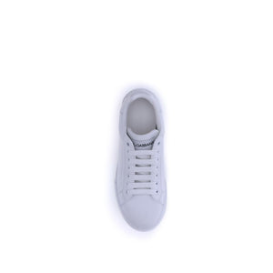 White Rubber Low Top Sneakers