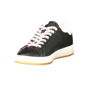 Black Polyurethane Men's Sneaker
