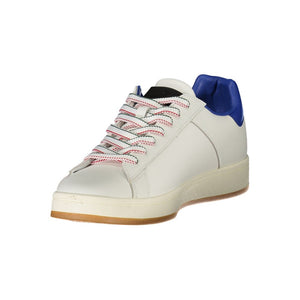 White Polyurethane Men Sneaker