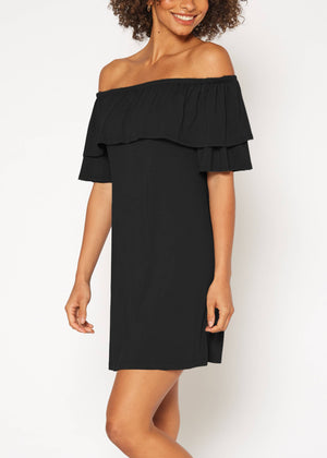 Bellatrix Basic Off Shoulder Midi Dress