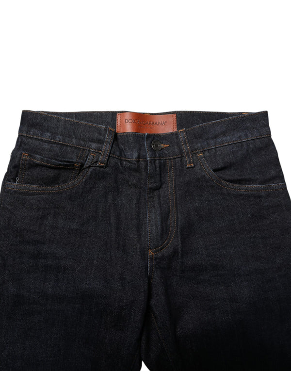 Black Cotton Skinny Denim Men Jeans
