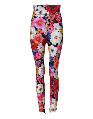 Multicolor Floral High Waist Leggings Pants