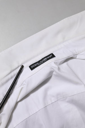 White Cotton Collared Long Sleeves Top Shirt