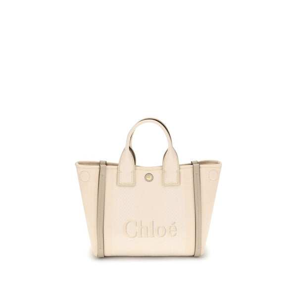 Beige Cotton Shoulder Bag