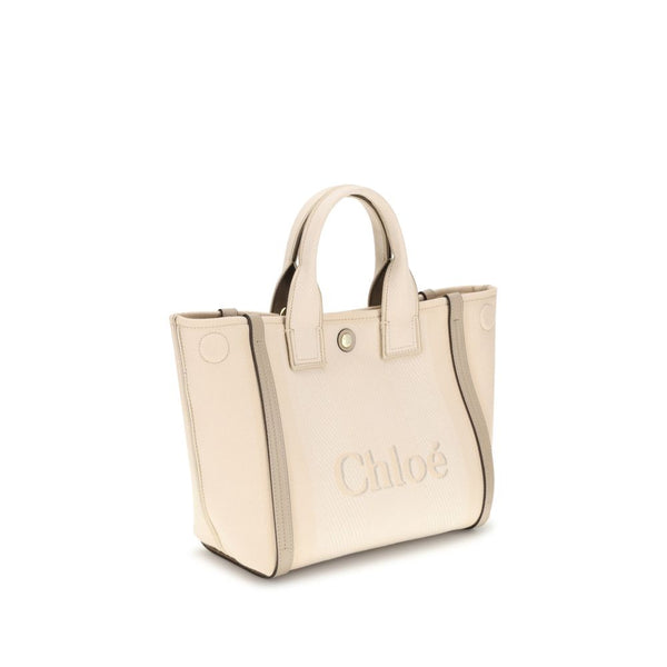 Beige Cotton Shoulder Bag