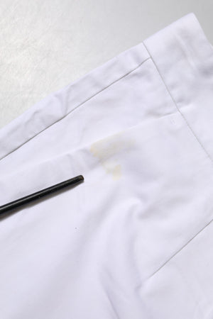 White Cotton Stretch Mid Waist Jeans