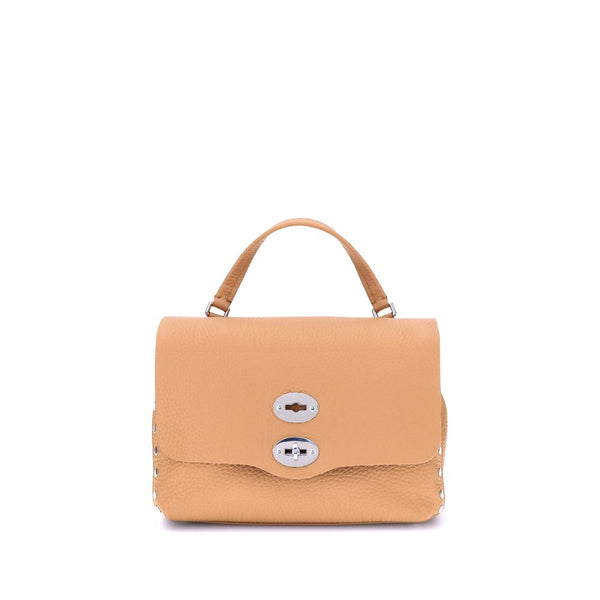 Beige Calf Leather Bos Taurus Handbag