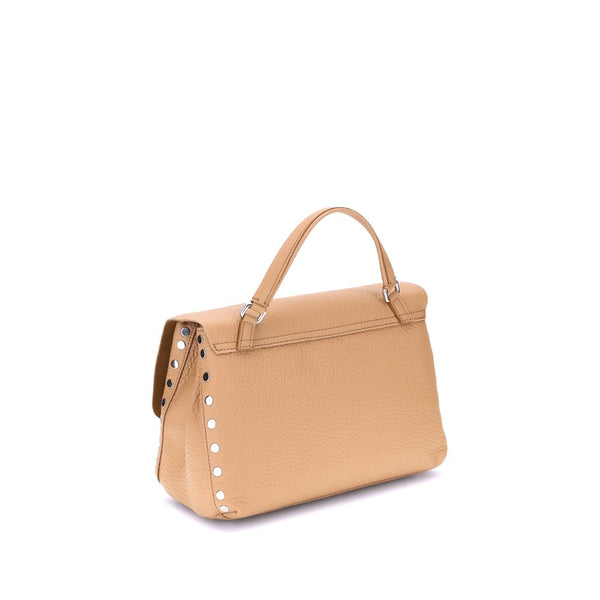 Beige Calf Leather Bos Taurus Handbag