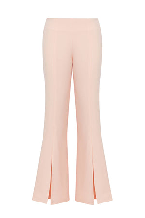 Blush Split-Hem Flare Pants