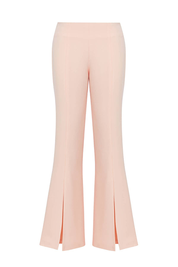 Blush Split-Hem Flare Pants