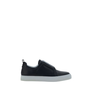 Black Calf Leather Bos Taurus Low Top Sneakers