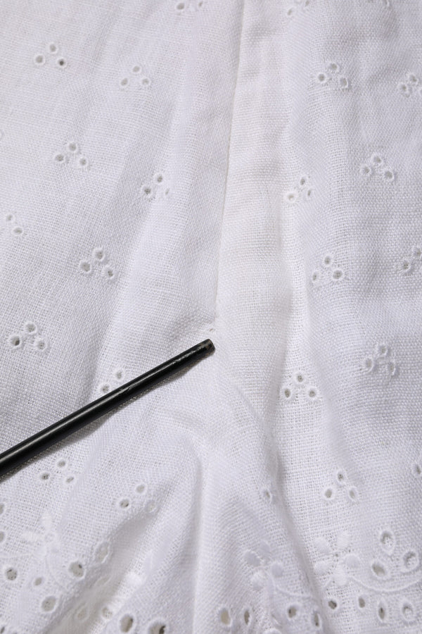 White Linen High Waisted Hot Pants Shorts