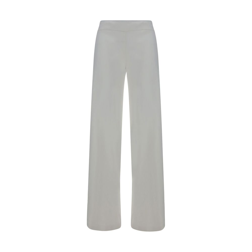 White Rayon Casual Pants
