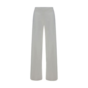 White Rayon Casual Pants