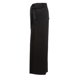 Black Acetate Long Skirt