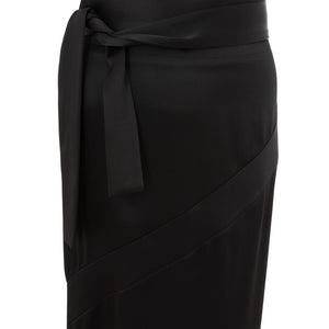 Black Acetate Long Skirt