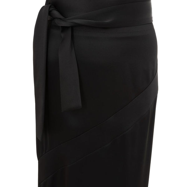 Black Acetate Long Skirt