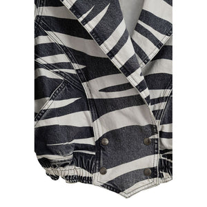 Black And White Cotton Blazer