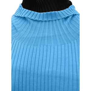 Blue Cotton Casual Dress