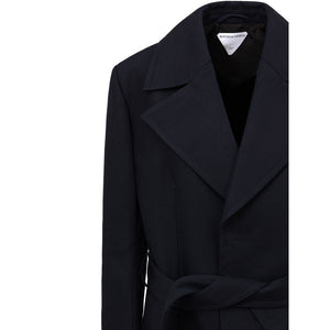 Blue Cotton Trench Coat