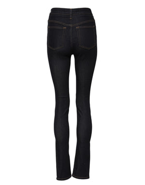 Blue Cotton High Waist Skinny Denim Jeans