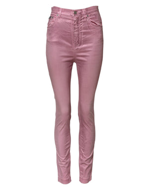 Pink GRACE High Waisted Skinny Denim Jeans