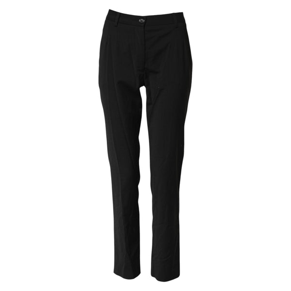 Black STAFF Mid Waist Tapered Pants