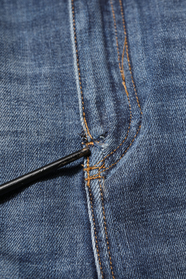 Blue Cotton HighWaist Skinny Denim Jeans