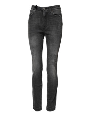 Dark Gray AUDREY Cotton Skinny Denim Jeans