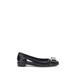 Black Pvc Ballet Flats