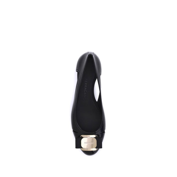 Black Pvc Ballet Flats