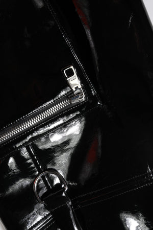 Black High Waist Cargo Bootcut Pants