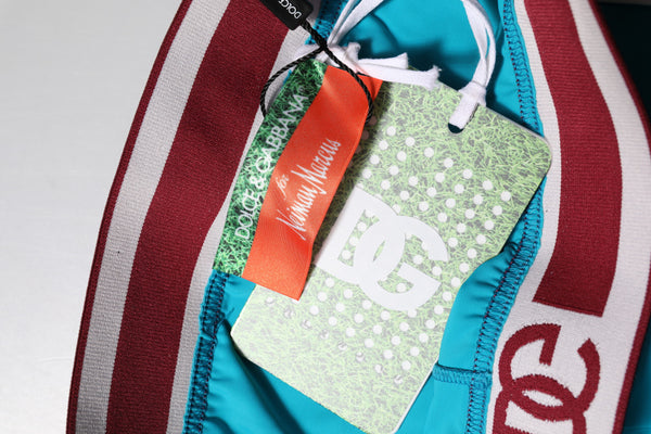 Blue Nylon Slim Fit Cropped Leggings Pants