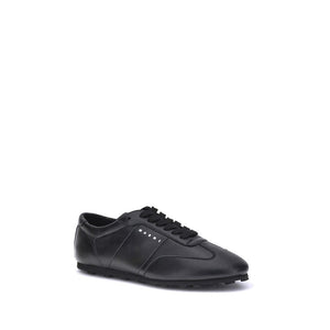 Black Calf Leather Bos Taurus Athletic Sneakers