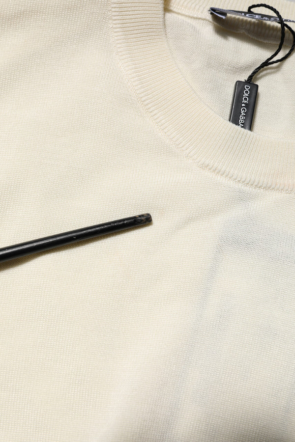 White Silk Short Sleeves Blouse Pullover Top